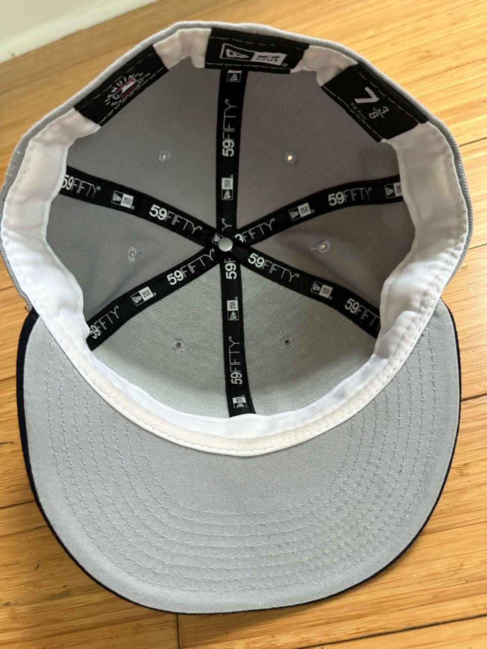 New Era NY Yankees 59FIFTY Fitted Hat Gray Navy 7 3/8 MLB - Picture 5 of 11